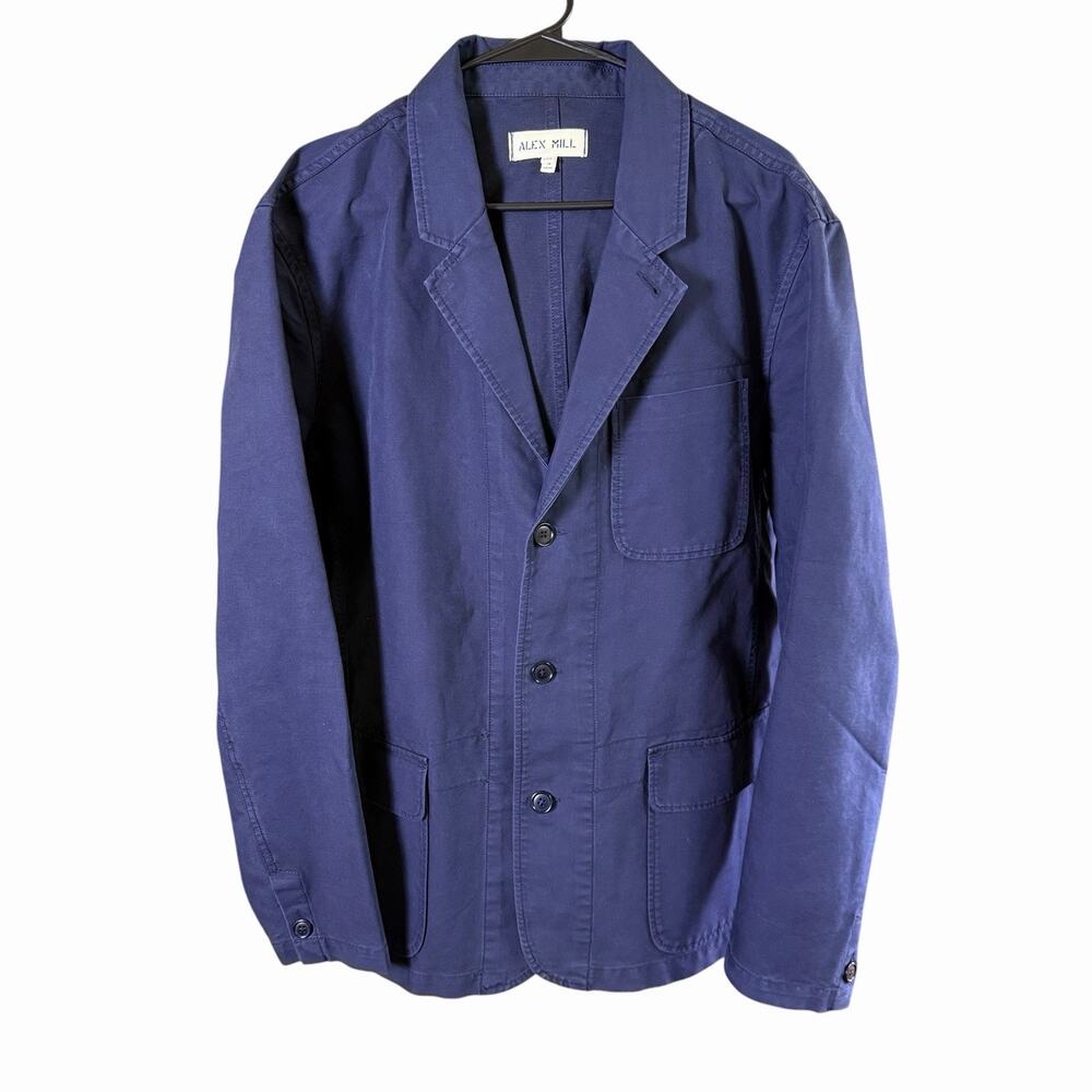 Alex Mill Arthur Cotton Twill Chore Painter Utility Jacket 2XL XXL French Blue